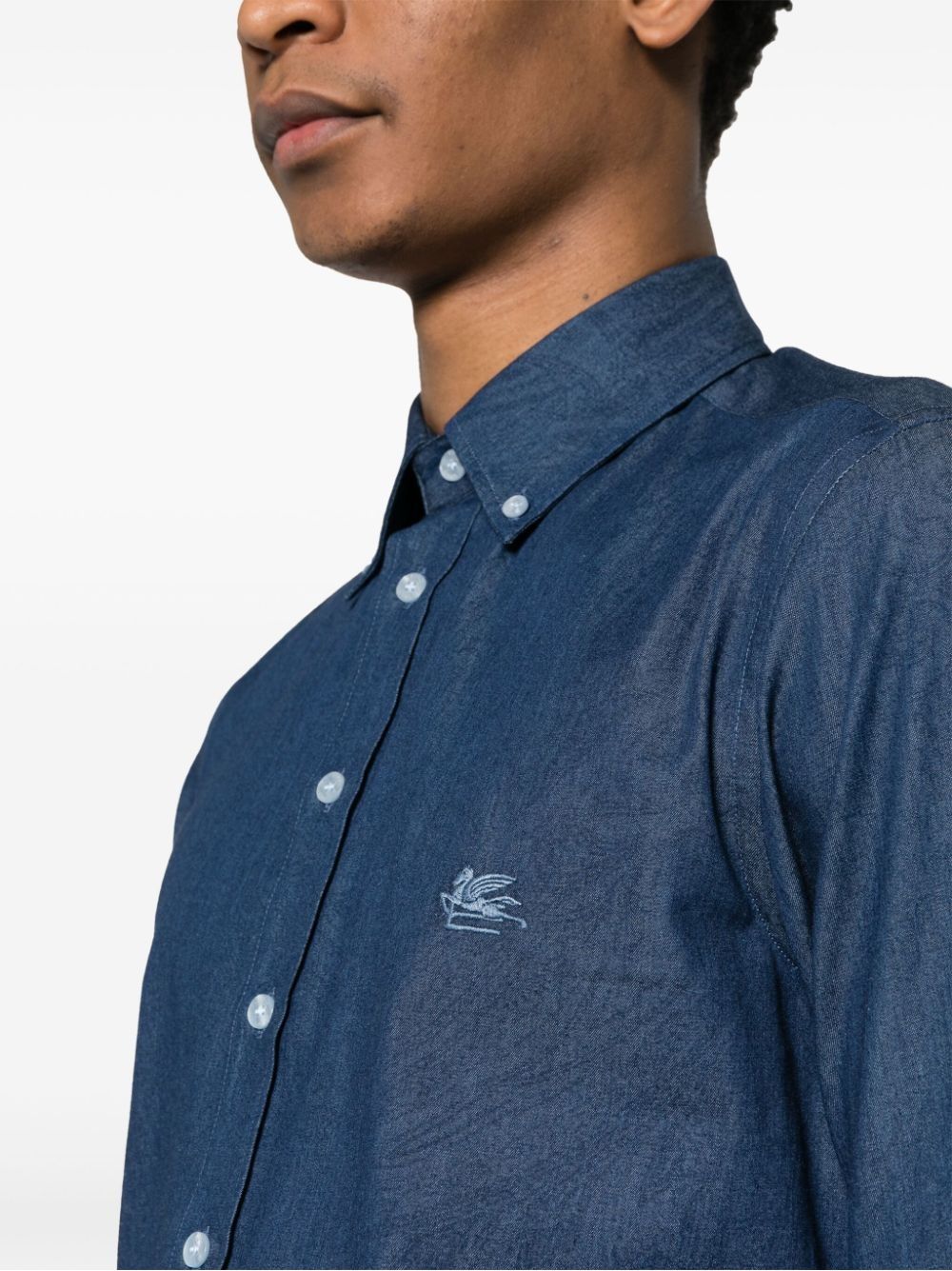 Tシャツ・カットソー ETRO FW24 Etro Roma Logo Shirt (MRIB0004 AV483 B1581) Etro men's crew-neck cotton T-shirt with floral pattern